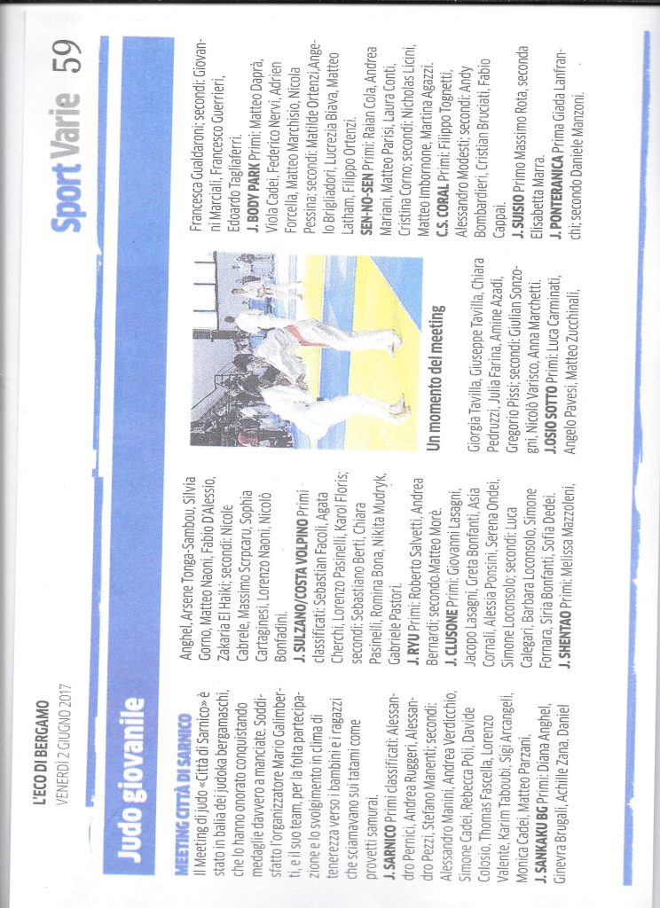 Storia Asd Judo Sarnico - anni 2000