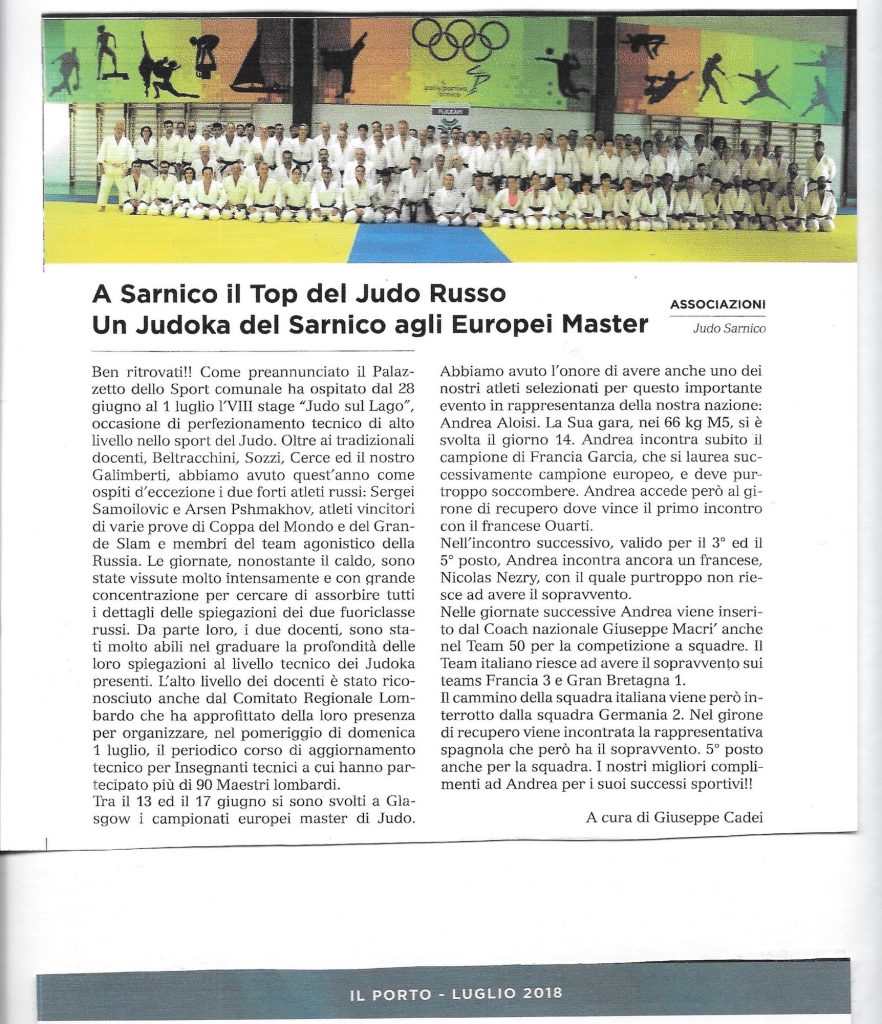 Storia Asd Judo Sarnico - anni 2000