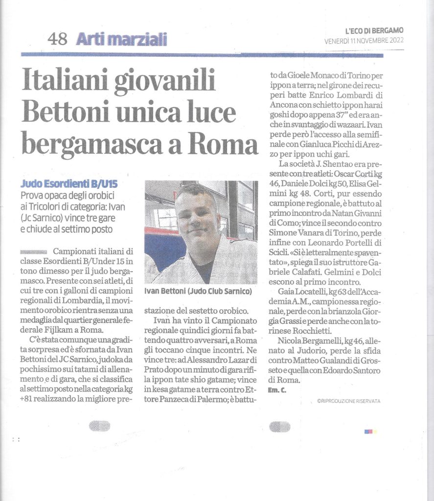 Storia Asd Judo Sarnico - anni 2000