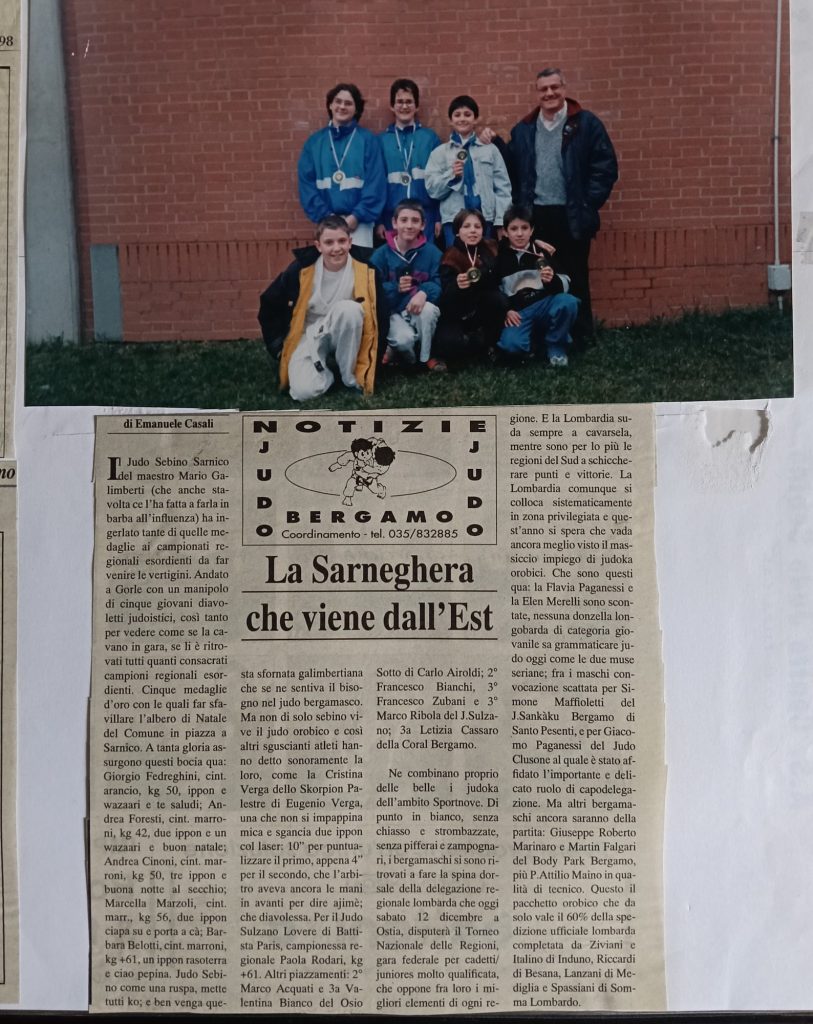 Storia ASD Judo Sarnico - i Successi anni 90