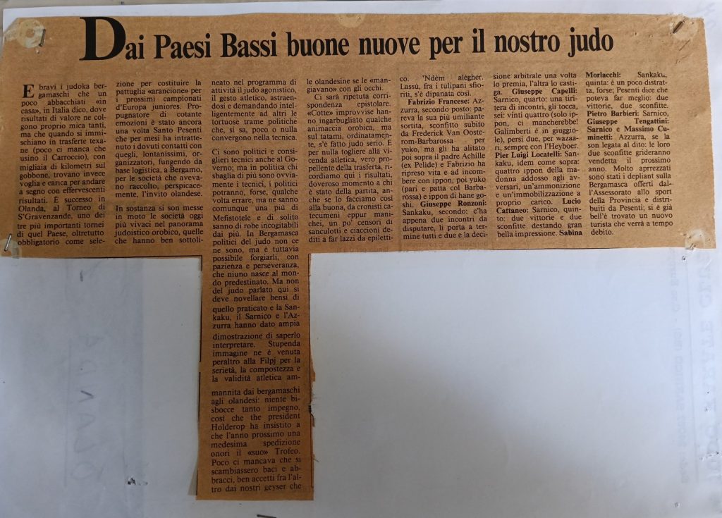Storia ASD Judo Sarnico - i Successi anni 90