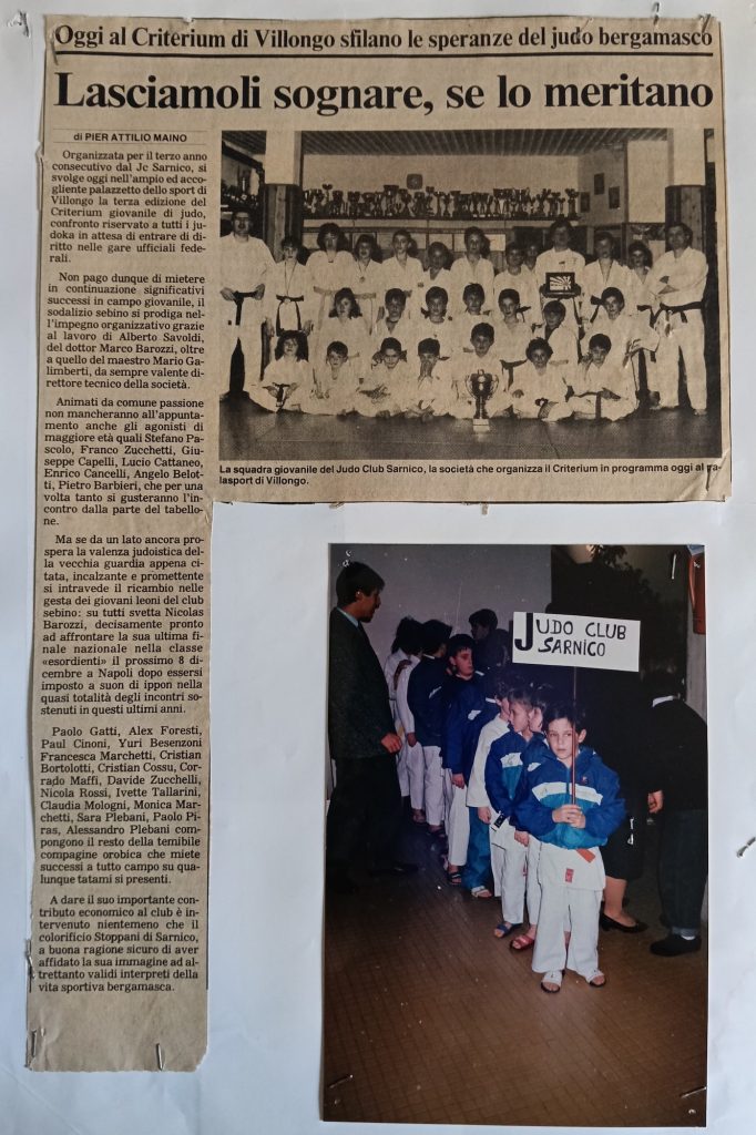 Storia ASD Judo Sarnico - i Successi anni 90